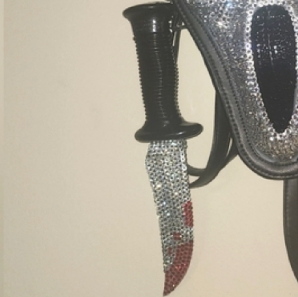 Ghostface Bloody Bling Prop Knife New